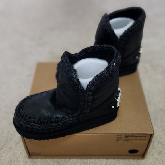 Mou Eskimo 18 With Rhinestones Logo Ankle Boot Women Size EU 37 - Picture 5 of 10